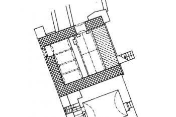 půdorys přízemí tvrze ( © F. Musil, M. Plaček, J. Úlovec: Zaniklé hrady, zámky a tvrze Čech, Moravy a Slezska po roce 1945, Libri, Praha 2005)