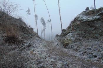 Zakončení jižního příkopu na jihozápadě (© Dušan Dohňanský 01/2021)