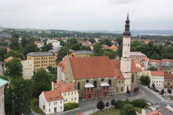 Bývalý klášter z vyhlídkové plošiny jižní věže Jánského kostela ( © Ivan Grisa 07/2011)