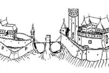 Hrad Blansek ve XIV. století (©2001 Rekonstrukce dle starých památek)