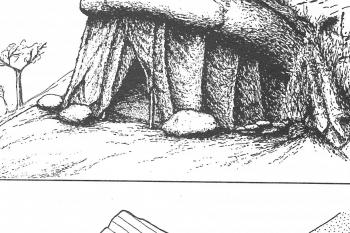 Rekonstrukce obydlí ze středního paleolitu-J. Fridrich, Z. Smrž (© Prudký Martin, 10/2011)