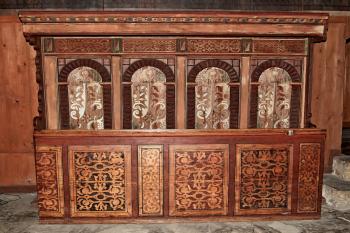 renesanční patronátní lavice z r. 1655 (© Pavel Zany Komárek 2. 6. 2011)