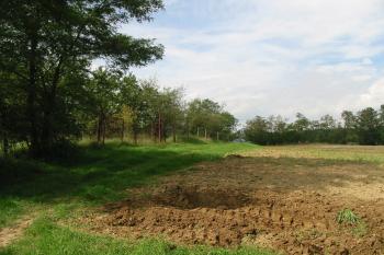 vlevo za plotem tvrz stávala (© D Dohňanský, 09/2014)