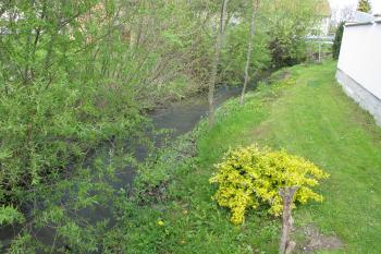 potok, obtékající tvrziště na severu (© D Dohňanský, 05/2017)
