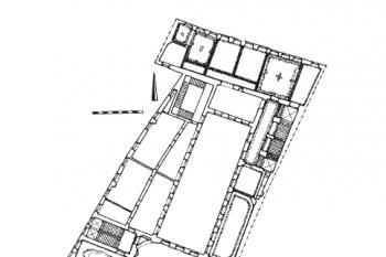 půdorys 2. patra (© Pavel Vlček a kol.: Umělecké památky Prahy 1 – Staré Město, Josefov, Academia, Praha 1996)