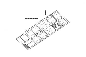 půdorys přízemí (© Pavel Vlček a kol.: Umělecké památky Prahy 1 – Staré Město, Josefov, Academia, Praha 1996)