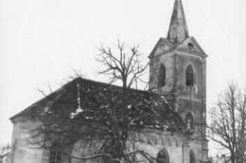Stav kostela před zbořením (© NPÚ Plzeň 2/1971)