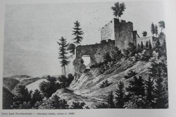 Nový Hrad na rytině v.r. 1848 (© Luděk Vláčil, 04/2015)