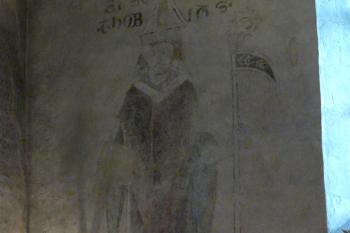 freska - biskup Tobiáš z Bechyně (© Alena Volná, 06/2012)
