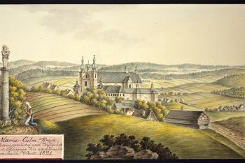 Chlum na obraze I.A.Venuta z r. 1821 (© Ing. Karel Kubín, 09/2017)