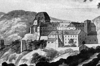 Vranov na akvarelu Fr. Richtera ( © Fr. Richter, 1824)