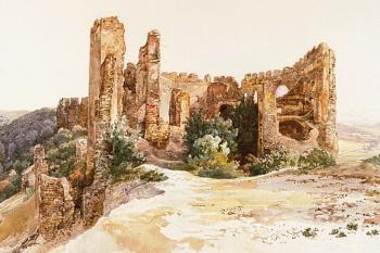 hrad od jihu na zřícenině Thomase Enderse z poloviny 19. století (© Thomas Enders)