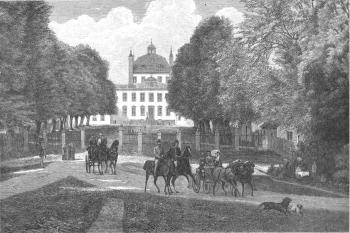 Zámek na rytině z roku 1880. (© zdroj:https://cs.wikipedia.org)