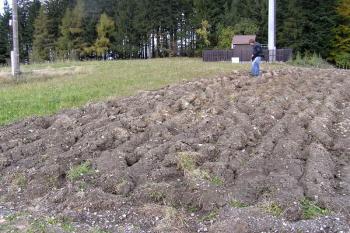 Místo zaniklých šancí a pole (nálezy keramiky) (© Jan P. Štěpánek 10/2007)