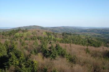 Výhled z rozhledny. (© Jaroslav Vavera, 04/2010)