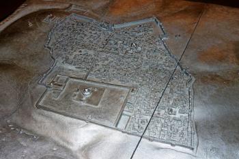 Model města v období 7.–11. století (© Pavel Semple, 10/2010)