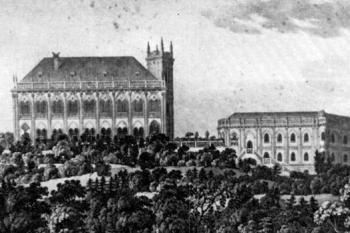 letohrádek od severu, lept ( © Josef Šemebera, 1819 (in J. Karbaš: Česká a pražská veduta v díle Josefa Šembery (1794-1866), Umění, ročník 31/1983, Ústav teorie a dějin umění ČSAV, Praha 1983))