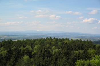 Výhled z rozhledny (© M. Novotný, SDH Vojenice 2013)