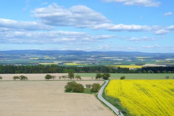 Výhled z rozhledny (© M. Novotný, SDH Vojenice 2013)