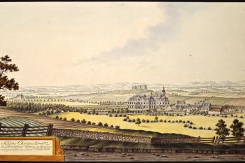 Chroustovice na obrázku I.A.Venuta z r. 1813 (© Ing. Karel Kubín, 09/2017)