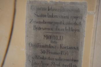 Náhrobek P. Františka Kociana z r. 1834 (© Johannes Cladis, 10/2017)
