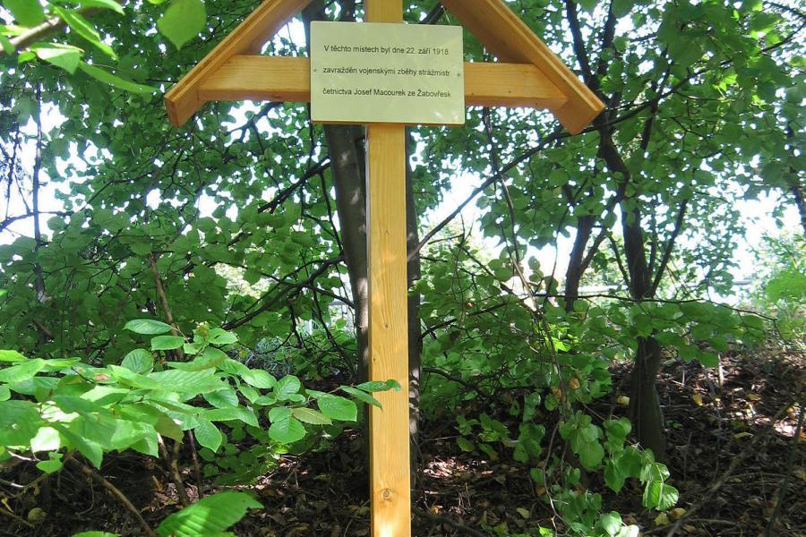 kříž strážmistra Josefa Macourka