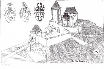 hrad podle modelu, kresba Jan Heřman (© jan heřman, 08/2012)