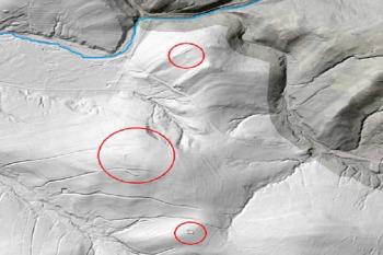 Tři bukovecké šance: Na Hrádku, šance na Kempě a Sušanské šance v technologie LIDAR (© Daniel Pipien, 01/2014)