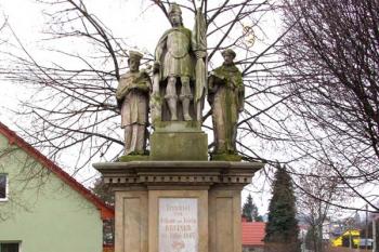 Sousoší sv. Floriána v Jívové ( © Pavel Vítek 01/2014)