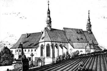 litografie F. Chalupy, kol. 1800 (© Petr Hlaváček: Kadaň mezi středověkem a novověkem, Město Kadaň a Oblastní muzeum v Chomutově, Ústí nad Labem 2005)