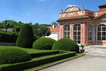 Detail Kaňkova pavilónu v severní části zahrady. (© Pavel  Vlach, 05/2014)