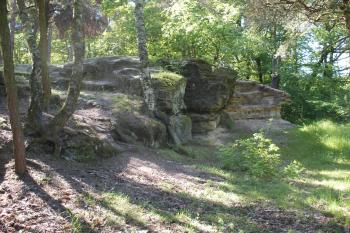 Vřesek - skály tvrziště (© Jiří Špaček, 05/2017)