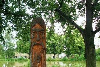 Na břehu návesního rybníka v Cepu (© Jiří Špaček, 06/2008)