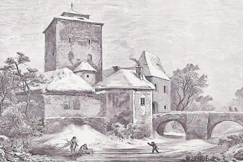 Historický pohled s mostní branou (© Jiří Čížek 09/2022)