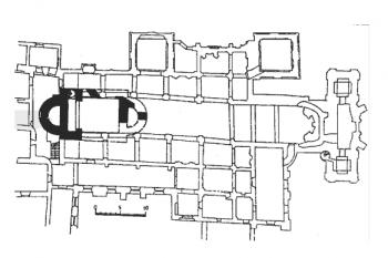 půdorys ( © Zygmunt Świechowski: Architektura romańska w Polsce, nakl. DiG, Warszawa 2000)