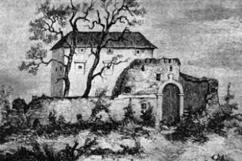 pohled od jihovýchodu na poč. 19. století ( © anonymní autor, cca 1820)