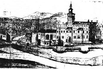 kresba podoby hradu ve třetině 18. století  ( © sbírka Dismase z Hoferů - AMB)