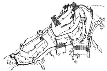 Cornštejn ( © M. Plaček (Ilustrovaná encyklopedie moravských hradů, hrádků a tvrzí, Libri, Praha 2001))
