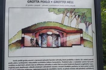 informační cedule u grotty (© Jaroslav Špiroch  05/2024)