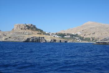 Hrad Lindos na řeckém ostrově Rhodos ( © Pavel Vítek 08/2018)