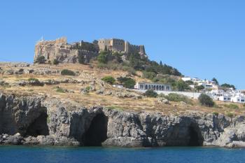 Hrad Lindos na řeckém ostrově Rhodos ( © Pavel Vítek 08/2018)