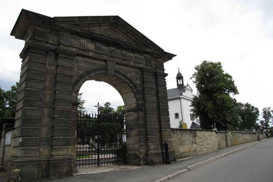 kostel sv. Anny a městský hřbitov