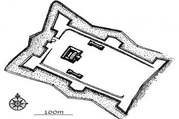 situační plán ( © Andrzej Gruszecki: Bastionowe zamki w małopolsce)