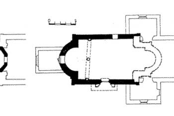 půdorys ( © Zygmunt Świechowski: Architektura romańska w Polsce, nakl. DiG, Warszawa 2000)
