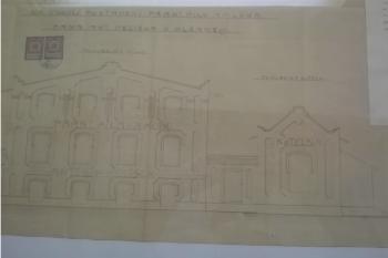 Plány parní piliy a mlýna 1910. uloženy v obecním muzeu v Olšanech. (© Luděk Vláčil 05/2015)