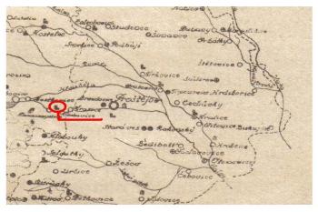 Znázornění sídla na mapě Politický okres Prostějovský 1927 (© ? 1927)