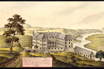Hrad na obr. I.A.Venuta z r. 1813 (© Ing. Karel Kubín, 09/2017)
