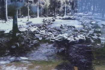 Kamenná konstrukce mohyly v Boří  ( © 2015 NS - infotabule IRIS PV)
