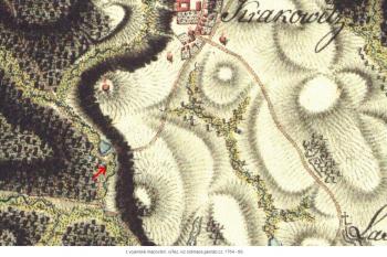 Mlýn na mapě z let 1764-1768 ( © zdroj: http://vodnimlyny.cz)