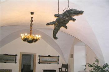 středověké klenby a budyňský drak (© Karel Husák, 01/2006)